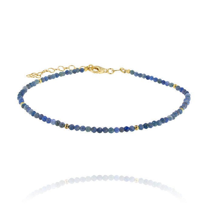 Cavigliera Serenity in argento dorato con pietre dure