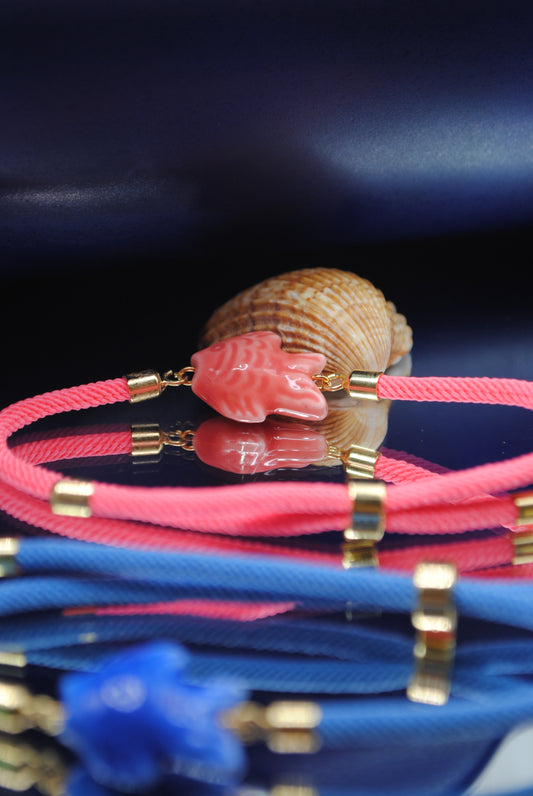 Bracciale Santorini con charm in ceramica smaltata