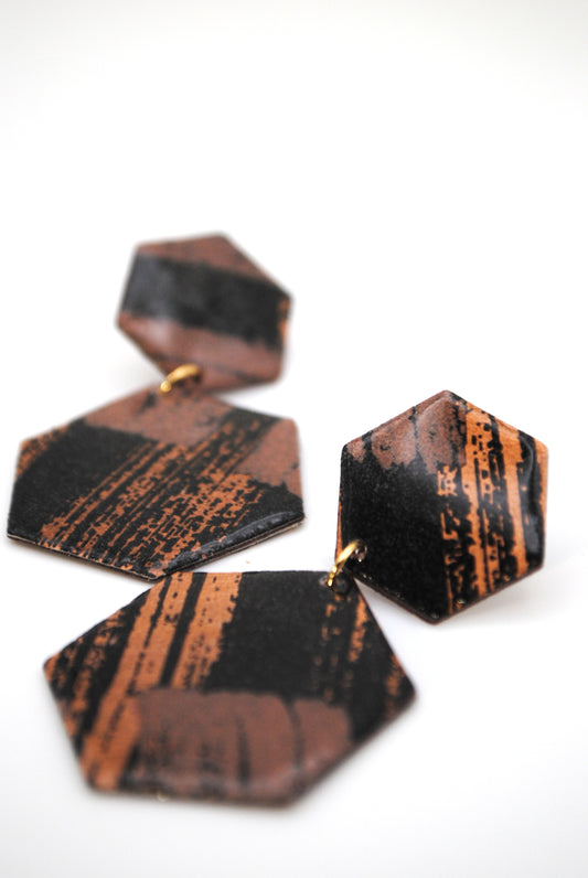 Orecchini Geo Rose Gold