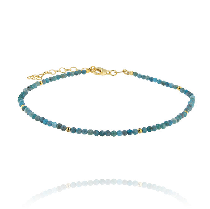 Cavigliera Serenity in argento dorato con pietre dure