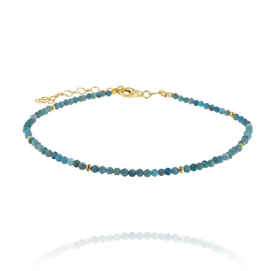 Cavigliera Serenity in argento dorato con pietre dure